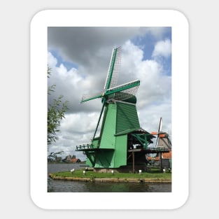 A Green Windmill Sticker